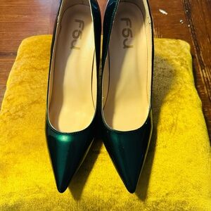 FSJ Women's Green High Heels